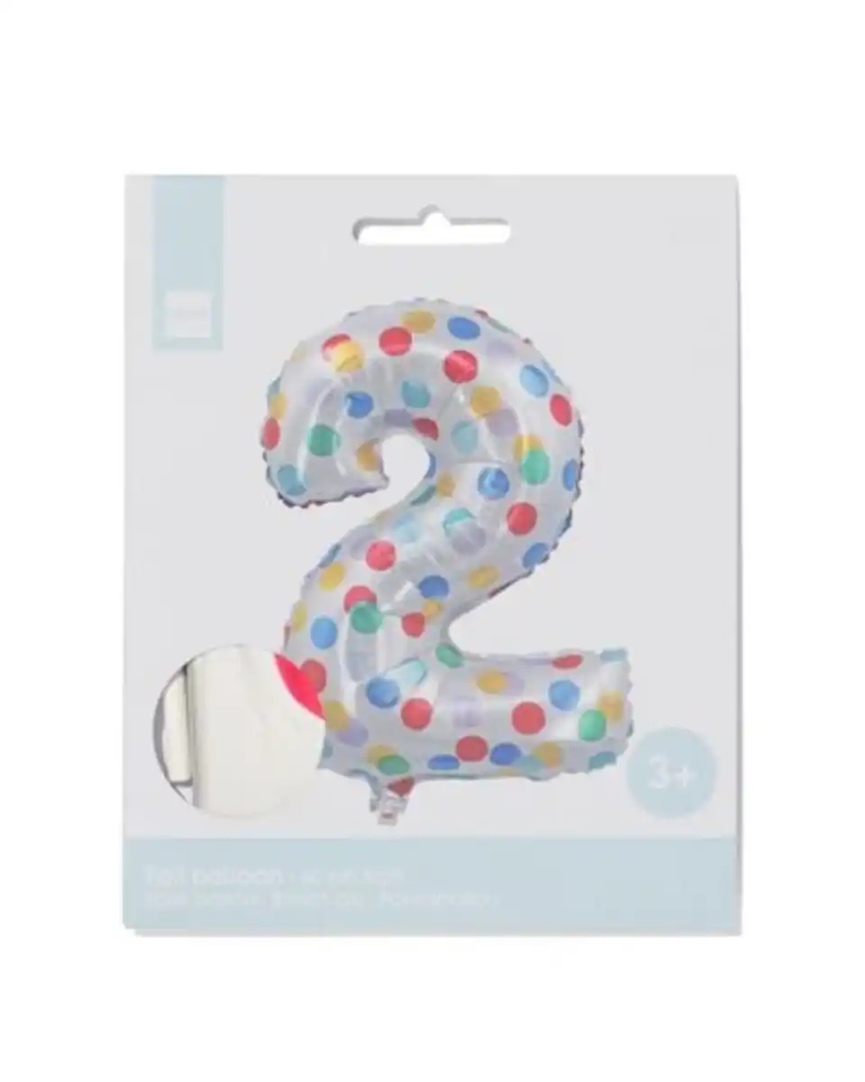 Bild 4 von XL-Folienballon mit Punkten, Zahl 2