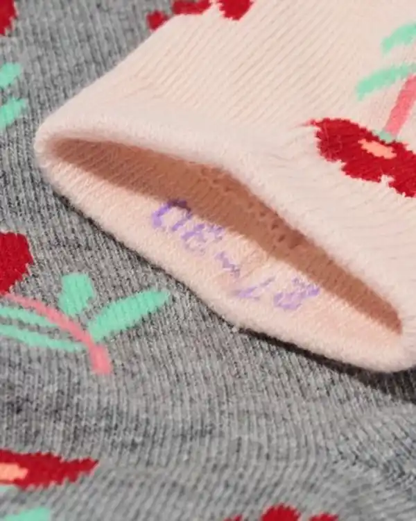 Bild 3 von Socken mit Baumwolle Blumen – 5 Paar grau