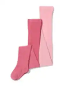 Kinder-Strumpfhosen mit Baumwolle, 2 Paar rosa