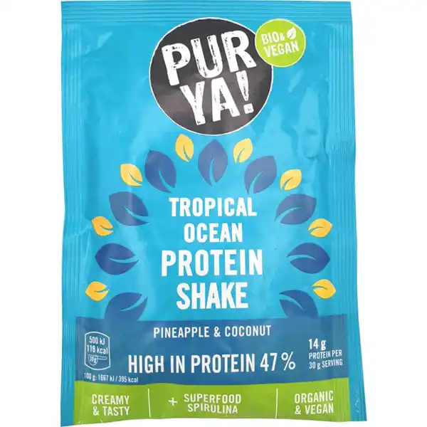 Bild 1 von PURYA 2 x BIO Protein Shake Mini Tropical Ocean Spirulina