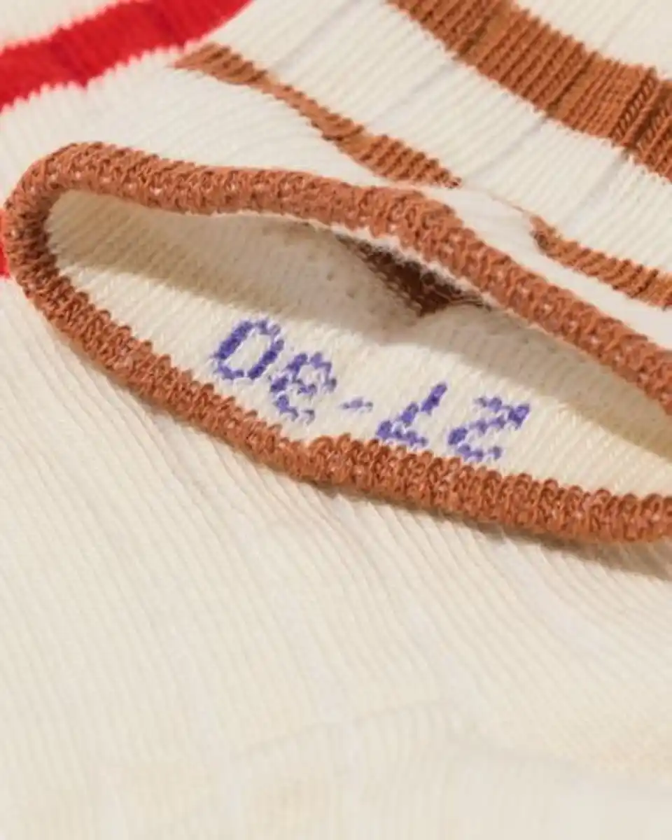 Bild 3 von 5er-Pack Socken, mit Baumwollanteil, gerippt, Streifen eierschalenfarben