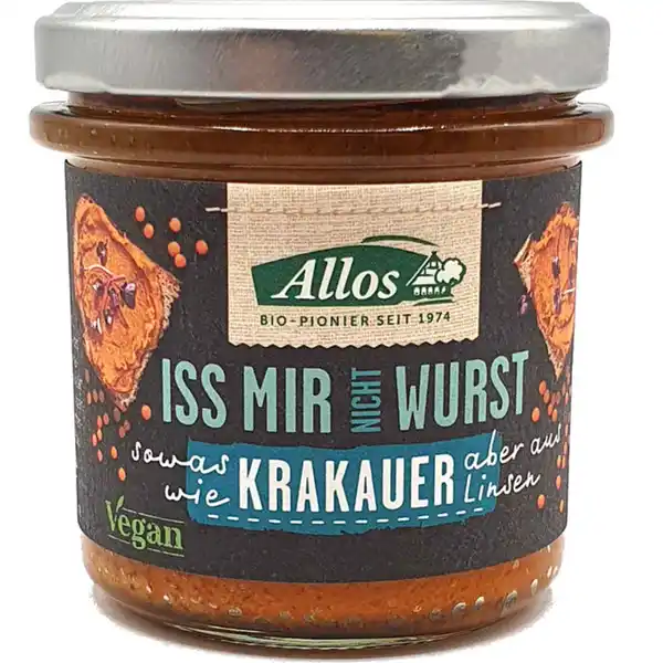 Bild 1 von Allos BIO Linsenaufstrich 'Krakauer' vegan