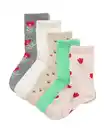 Bild 1 von Socken mit Baumwolle Blumen – 5 Paar grau