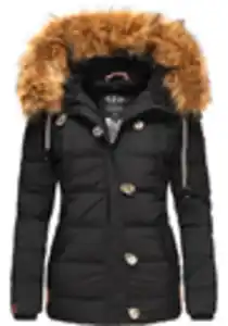 Navahoo Winterjacke Zoja stylische Steppjacke mit Kunstpelz Kapuze