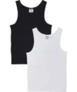 Tanktops im Doppelpack, 2er-Pack, Y.F.K., schwarz/weiß