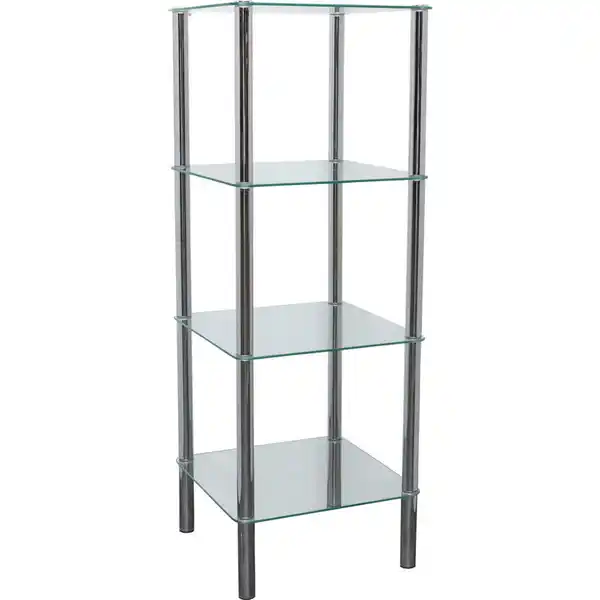 Bild 1 von Xxxl Regal, Klar, Glas, 4 Fächer, 39x107x39 cm, in verschiedenen Größen erhältlich, Arbeitszimmer, Büroregale, Bücherregale