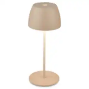 Brilo LED-Akku-Tischleuchte Serina Mini Beige 20 cm x Ø 8 cm