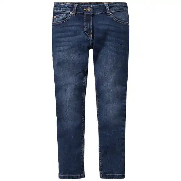 Bild 1 von Mädchen Slim-Jeans mit verstellbarem Bund DUNKELBLAU