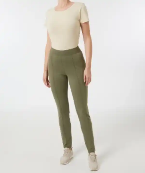 Bild 1 von Treggings mit Ziertaschen, Janina, elastischer Bund, Khaki