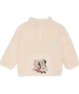 Minnie Mouse Pullover Sherpa, Stehkragen, creme