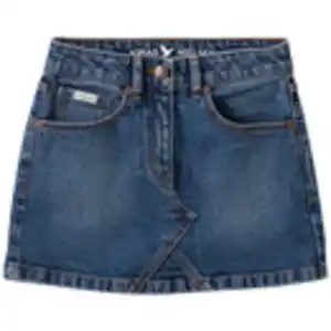 Mädchen Jeansrock mit Used-Waschung BLAU