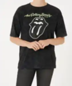 Rolling Stones T-Shirt, Acid-washed, anthrazit