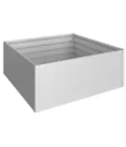 Biohort Metall HochBeet 2x2, silber-metallic, ca. B201/H77/T201 cm