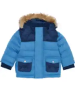 Gesteppter Parka, Ergee, Kapuze, blau