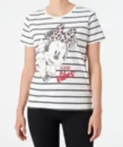 Minnie Mouse T-Shirt, Disney, Rundhalsausschnitt, schwarz/weiß