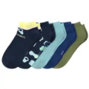 5 Paar Jungen Sneaker-Socken im Set DUNKELBLAU / DUNKELGRÜN / HELLBLAU