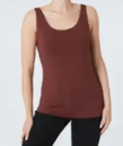 Tanktop mit Stretch, Janina, Rundhalsausschnitt, softbraun