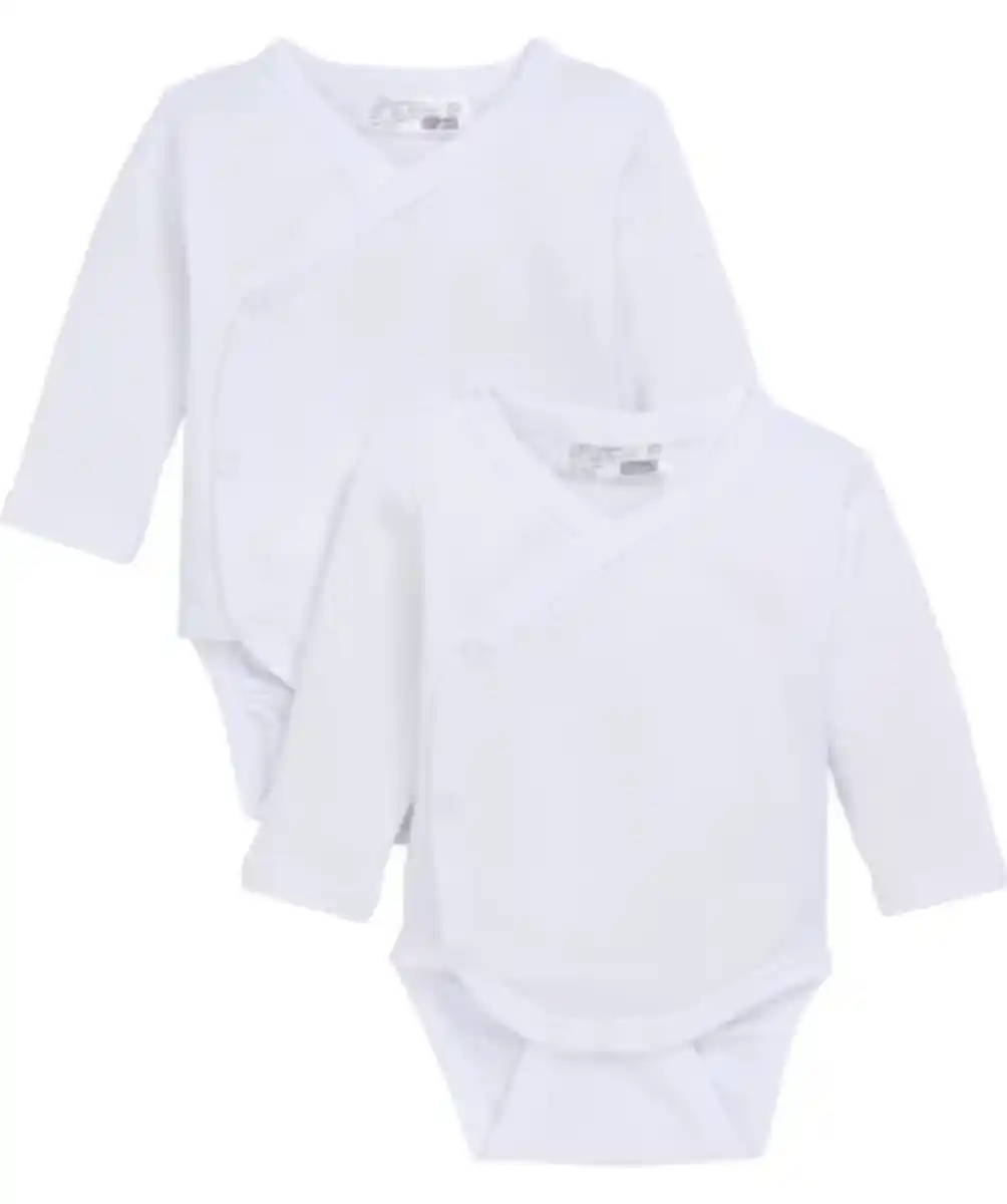 Bild 1 von Newborn Wickelbodys, 2er-Pack, Ergee, weiß