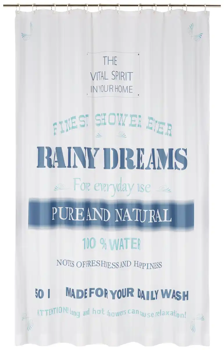 Bild 1 von Duschvorhang Rainy Dreams ca. 180x200cm, Blau