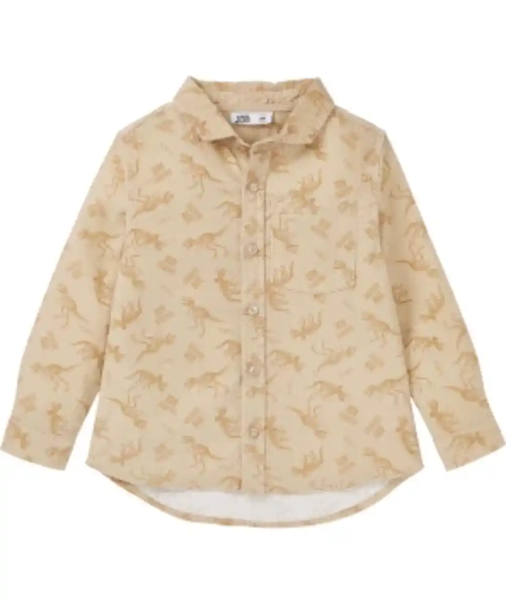 Bild 1 von Cordhemd Dinos, Knopfleiste, naturfarben