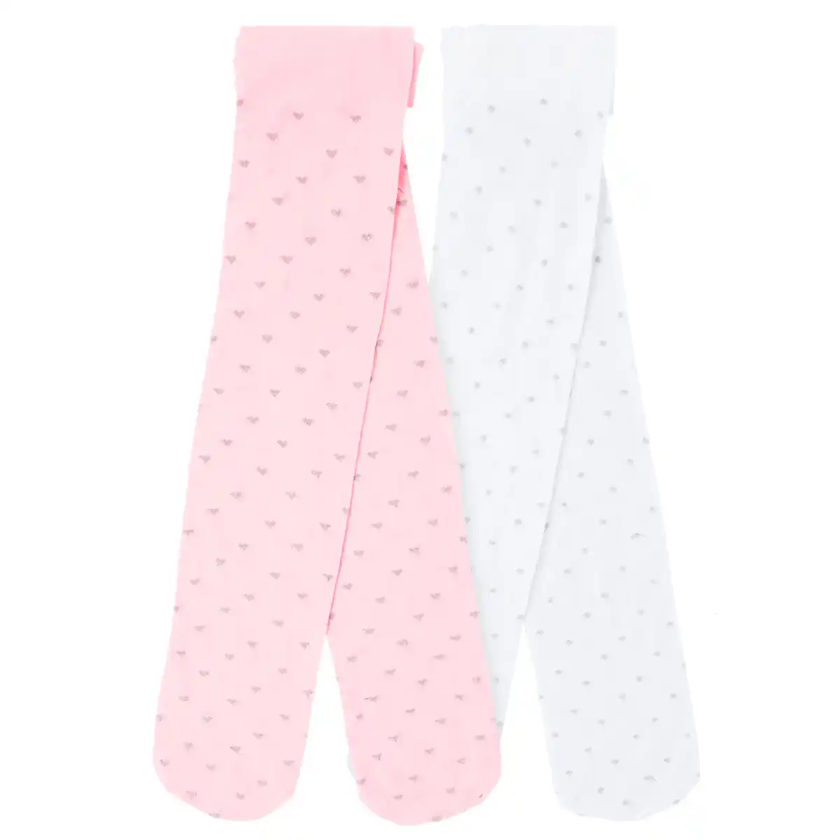 Bild 1 von 2 Mädchen Strumpfhosen mit Effektgarn WEISS / ROSA