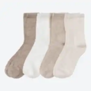 Damen-Socken in verschiedenen Ausführungen, 4er-Pack, Beige