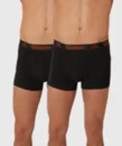 Kappa Retro Boxershorts, 2er-Pack, Kappa, schwarz/orange