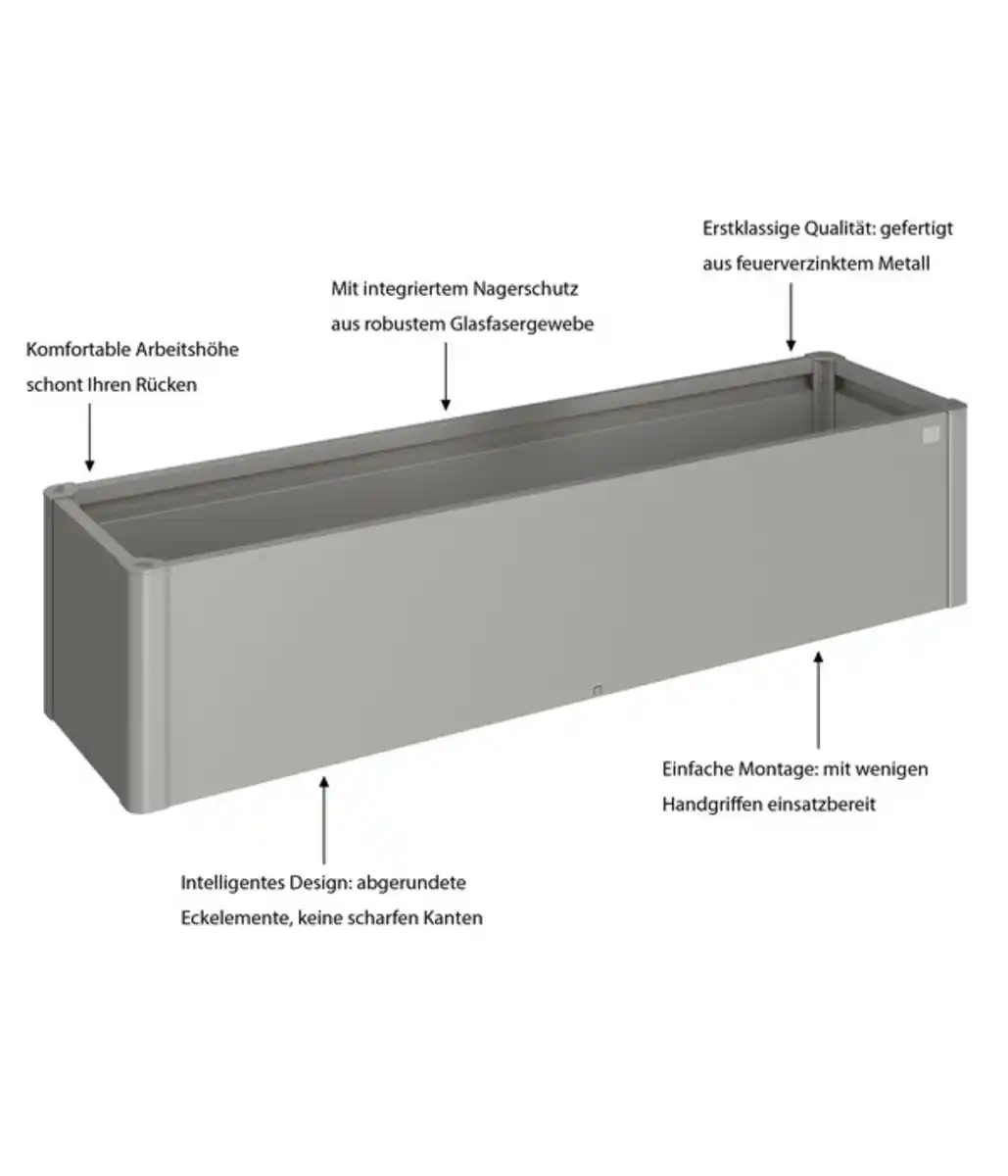 Bild 2 von Biohort Hochbeet Belvedere 200, quarzgrau-metallic