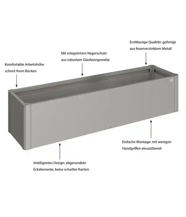Bild 2 von Biohort Hochbeet Belvedere 200, quarzgrau-metallic