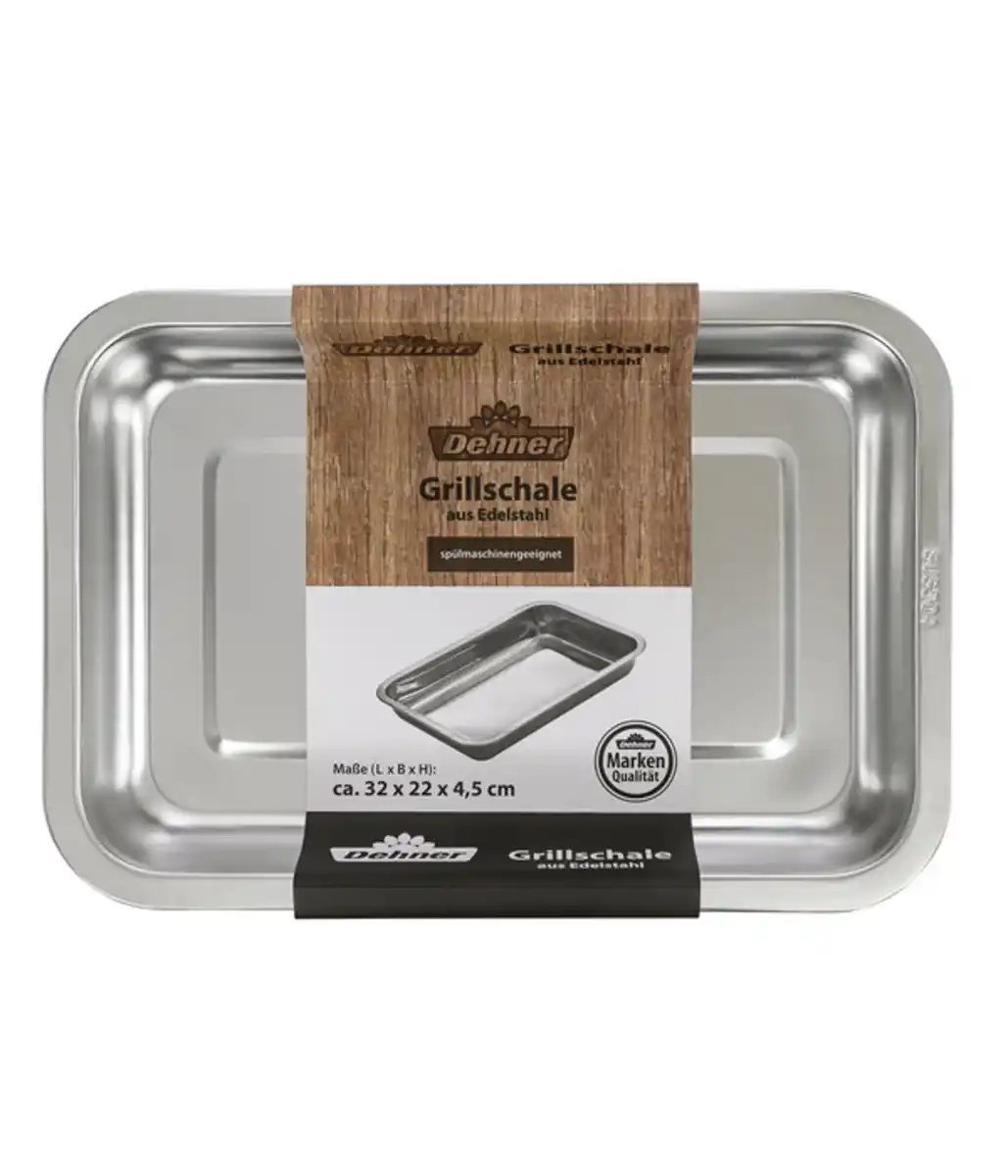Bild 2 von Dehner Edelstahl-Grillschale, ca. B22/H4,5/T32 cm