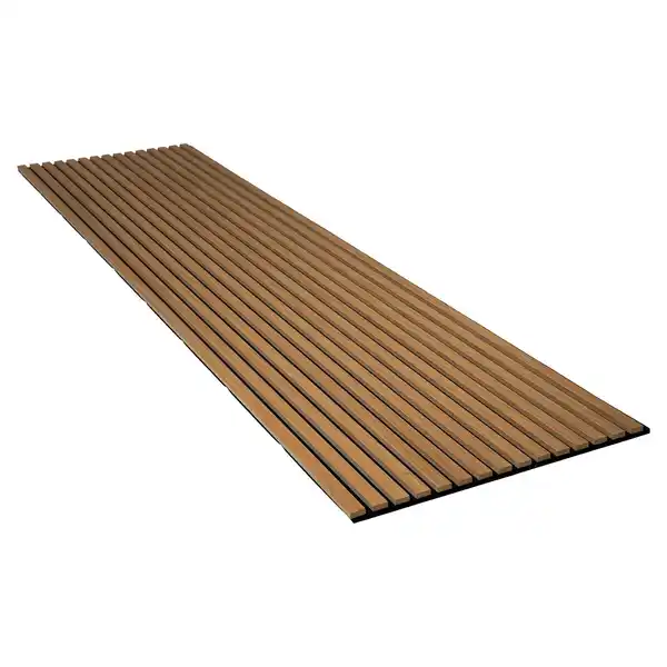 Bild 1 von Akustikpaneel Wandverkleidung Eiche Geölt MDF Natur Akustikfilz Schwarz 240 cm