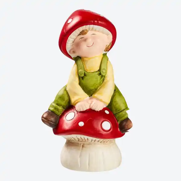 Bild 1 von Deko-Figur mit Pilz, ca. 9x9x,5x19cm, Red