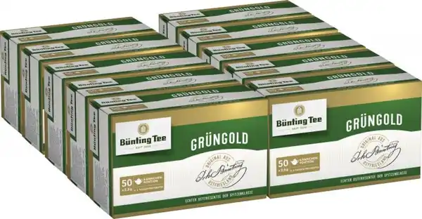 Bild 1 von Bünting Tee Grüngold Kannenbeutel