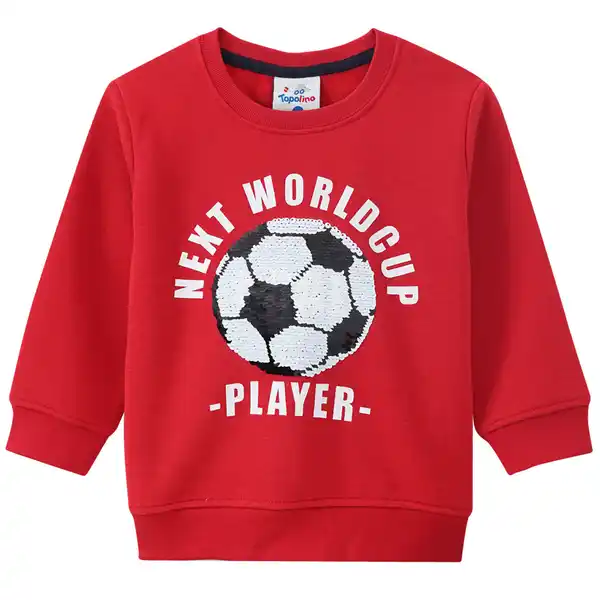 Bild 1 von Jungen Sweatshirt mit Wendepailletten DUNKELROT