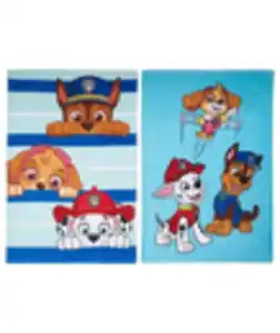 Paw Patrol Handtücher, 2er-Pack, Paw Patrol, verschiedene Designs, hellblau