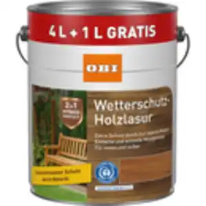 OBI Wetterschutz Holzlasur 2in1 Teak 5 l