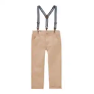 Jungen Chinohose mit Hosenträgern BEIGE