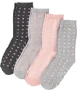 Socken, 4er-Pack, Ergee, verschiedene Designs, rosa