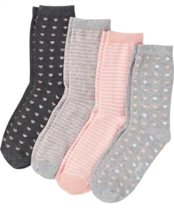 Bild 1 von Socken, 4er-Pack, Ergee, verschiedene Designs, rosa