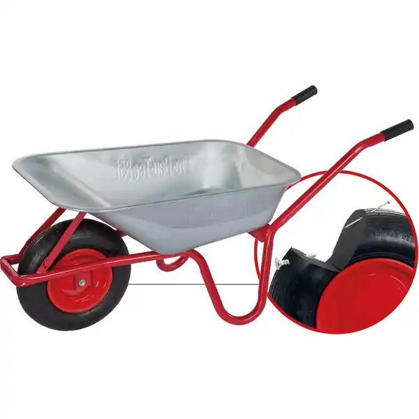 Bild 2 von Pro-Bau-Tec Einrad-Schubkarre 85 l Muldenvolumen 160 kg Traglast Verzinkt