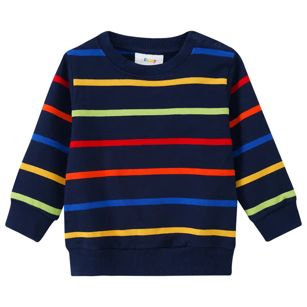 Bild 1 von Baby Sweatshirt mit bunten Ringeln DUNKELBLAU