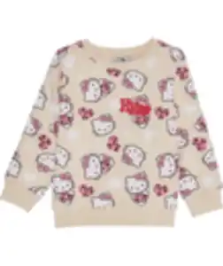 Hello Kitty Sweatshirt, Rundhalsausschnitt, naturfarben