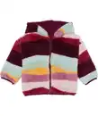 Bild 1 von Bunt gestreifte Teddyjacke, Ergee, Kapuze, pink