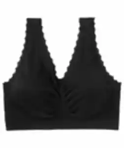 Bustier mit Spitzendetails, Ergee, breite Träger, schwarz