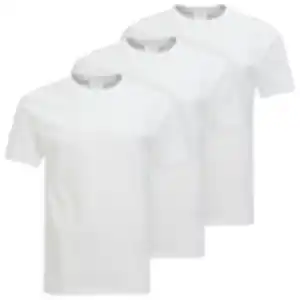 3 Herren T-Shirts unifarben WEISS