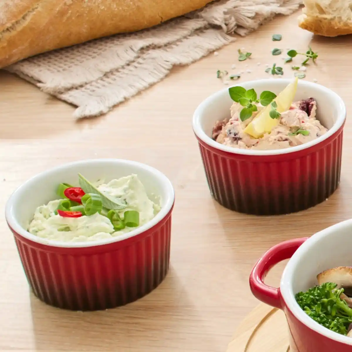Bild 1 von Ramequin in klassischem Design, 2er-Set, ca. 9x9x4,5cm, Red