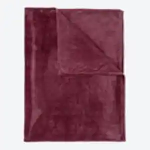 Fleece-Decke in verschiedenen Farben, ca. 150x200cm, Dark-red