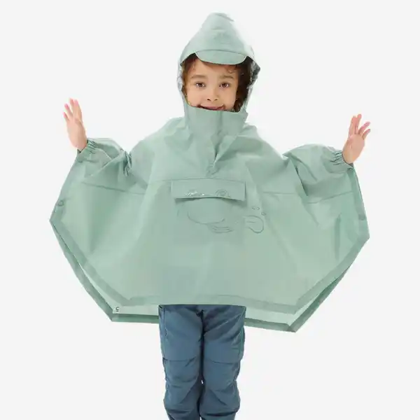 Bild 1 von Poncho Regencape Kinder Gr. 92–116 Wandern - MH100 grün Grün