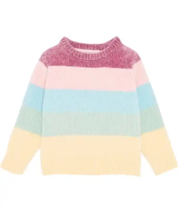 Bild 1 von Pullover aus Chenille, Ergee, Schulterknöpfe, regenbogenfarben