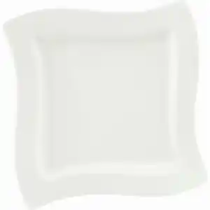 Villeroy & Boch Dessertteller New Wave, Weiß, Keramik, Uni, quadratisch, 24x24 cm, Essen & Trinken, Geschirr, Teller, Kuchenteller